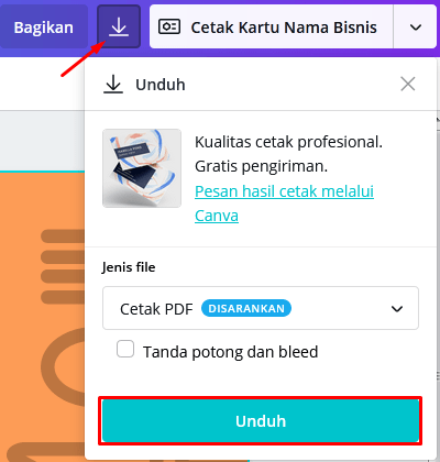 Download kartu nama