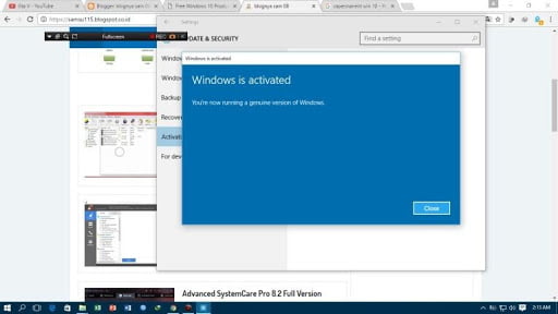 Cara Aktivasi Windows 10 selesai
