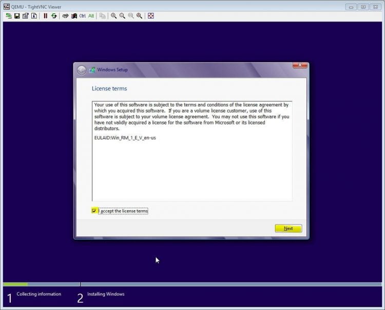Masukkan product key Windows 8