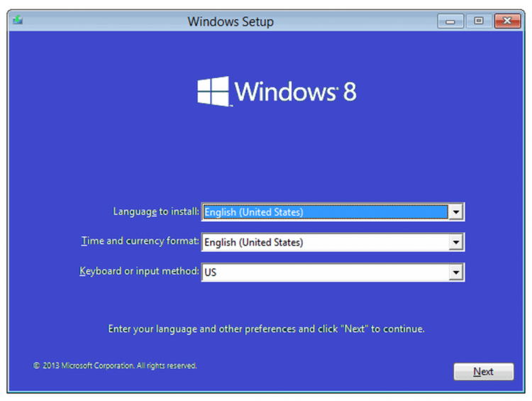 Proses Instal Windows 8