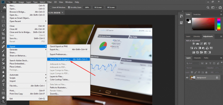 Memperkecil ukuran foto dengan Photoshop langkah 2