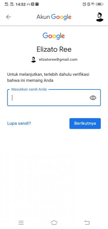 Password Gmail Lama