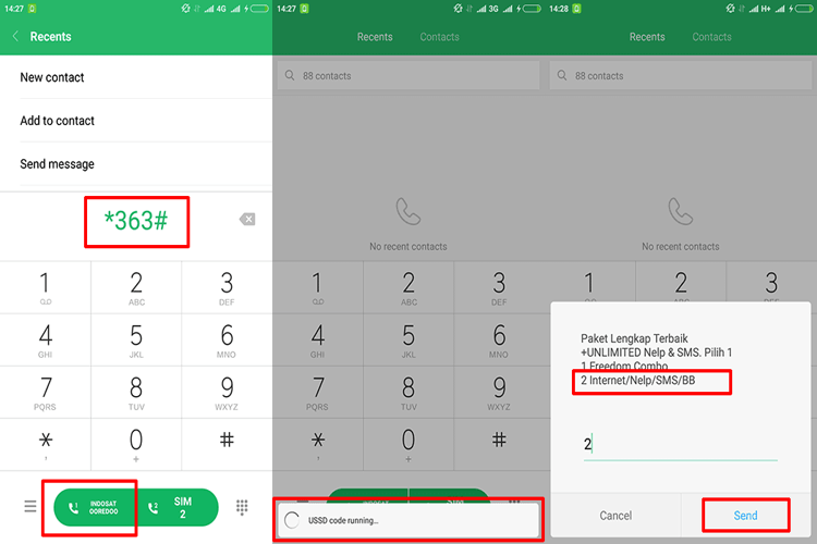 Cek kuota indosat dial