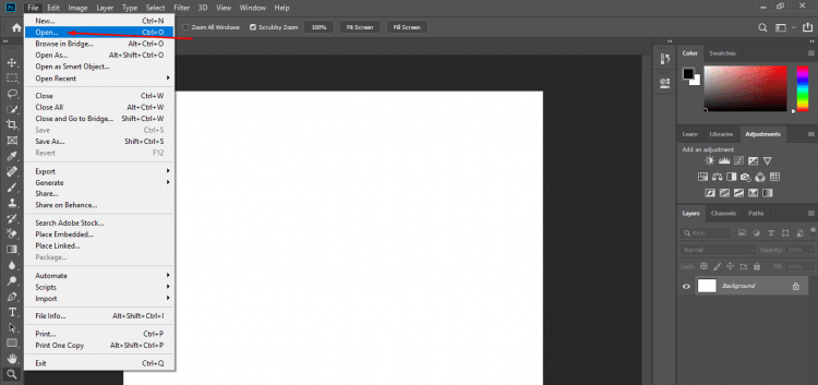 cara memperkecil ukuran foto di photoshop langkah 1