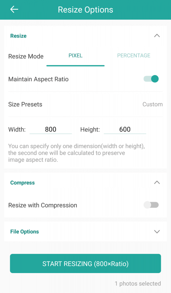 cara resize foto dengan android