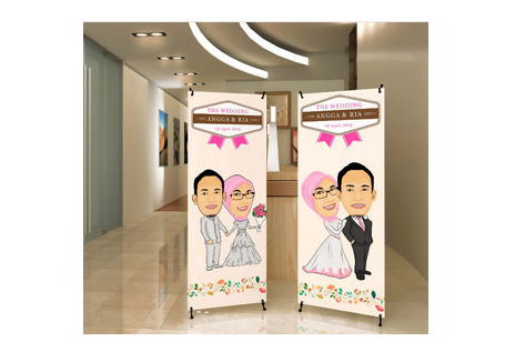 Banner Wedding Kartun