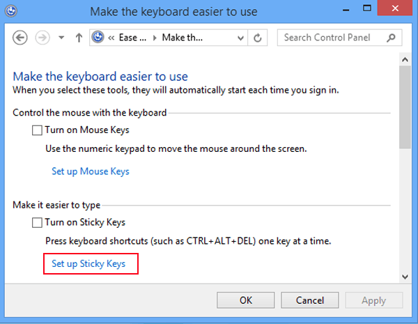Pengaturan Keyboard
