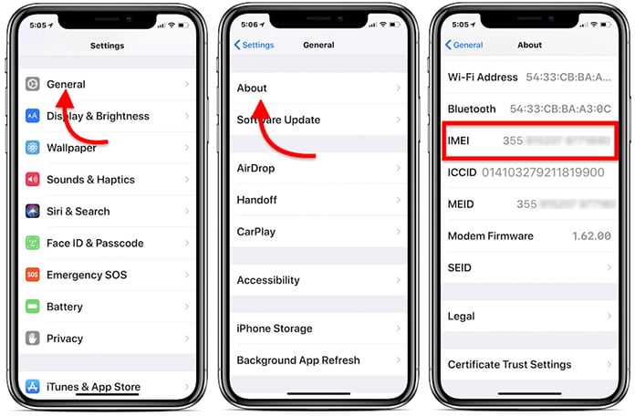 Fungsi IMEI iPhone