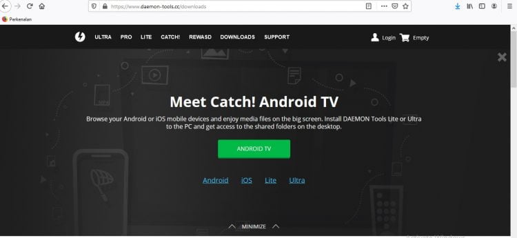Anda bisa download Daemon di link berikut