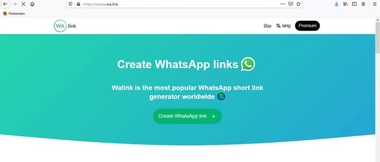 Pertama buka WAlink di alamat berikut