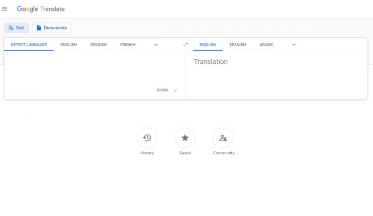 Pertama buka browser lalu kunjungi Google Translate, jika menggunakan HP Anda juga bisa mendownload aplikasinya dari Google Play