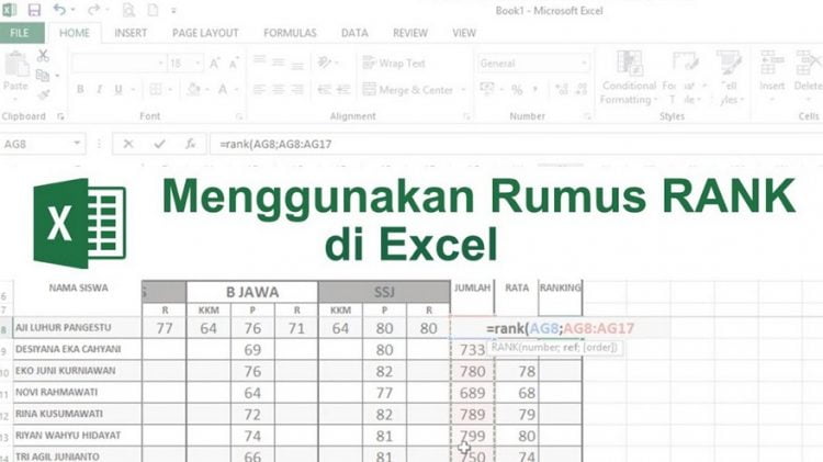 Rumus Rank Excel
