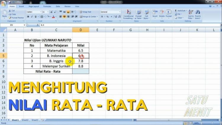 Rumus Rata Rata