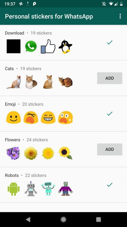 Selanjutnya klik tombol Add ke semua stiker untuk menambahkannya ke WhatsApp