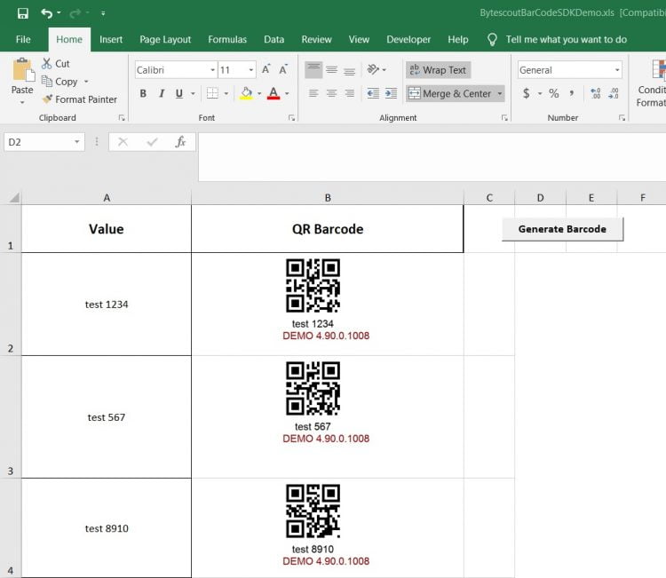 Selesai, QR Code akan muncul di QR4Office