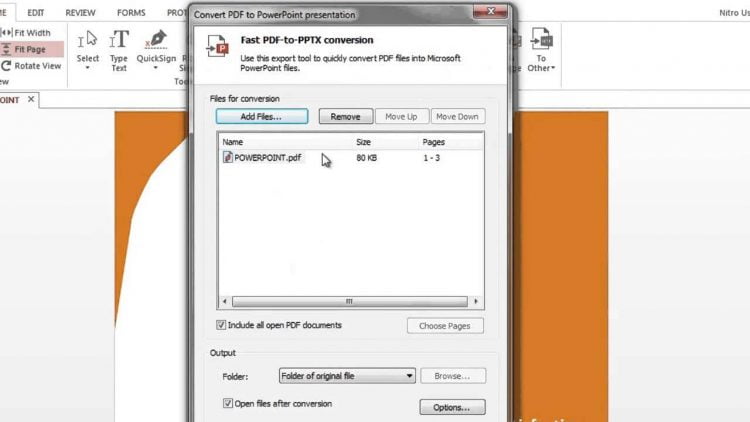 Setelah dokumen PDF terbuk, klik PDF to PowerPoint yang berada di bagian atas