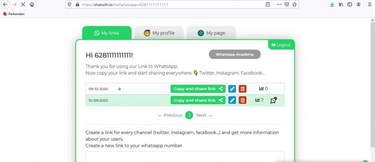 Tunggu beberapa saat hingga link selesai dibuat, jika sudah Anda bisa menyalin link tersebut dengan klik Copy and Share Link