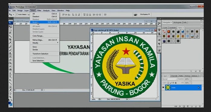cara buat banner potoshop