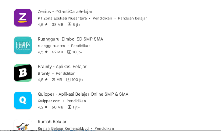 aplikasi belajar terbaik