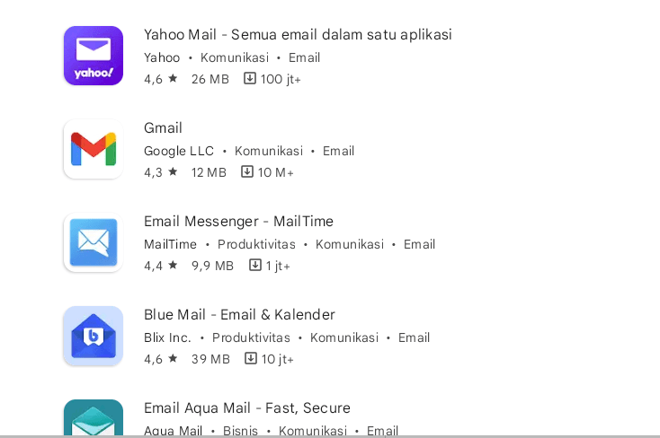 10 Rekomendasi Aplikasi untuk Membuka Email Terbaik