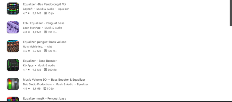 10 Rekomendasi Aplikasi Audio Equalizer Terbaik 