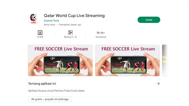 Aplikasi Live Streaming Piala Dunia