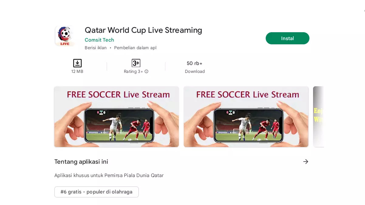 Aplikasi Live Streaming Piala Dunia