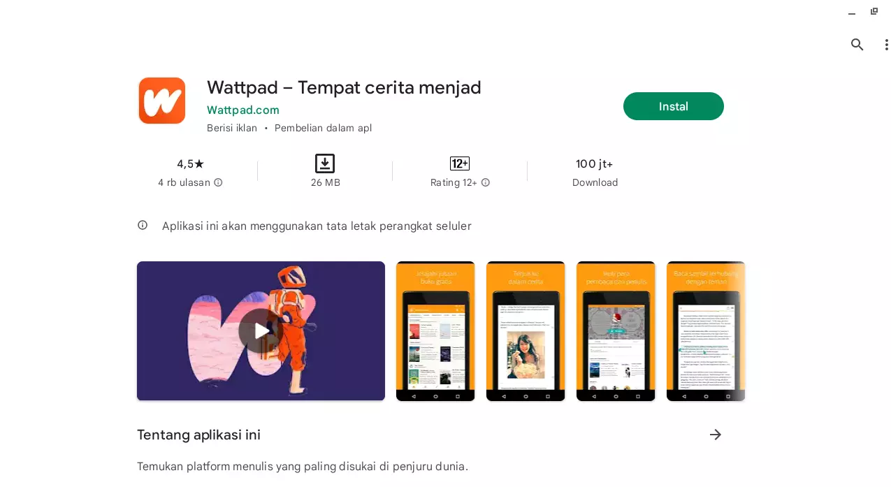 Aplikasi Membaca Novel Terbaik