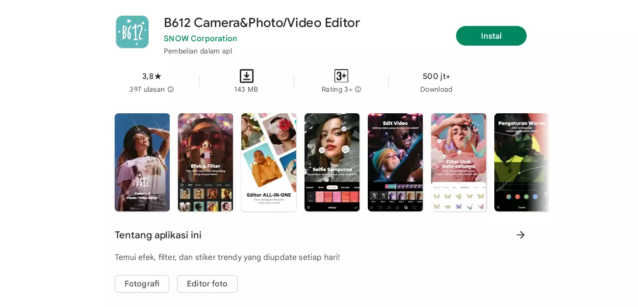 Cara Membuat Foto Selfie Unik di Aplikasi B612