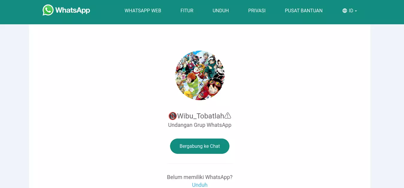 link grup wa anime