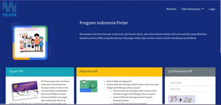 cek penerima pip