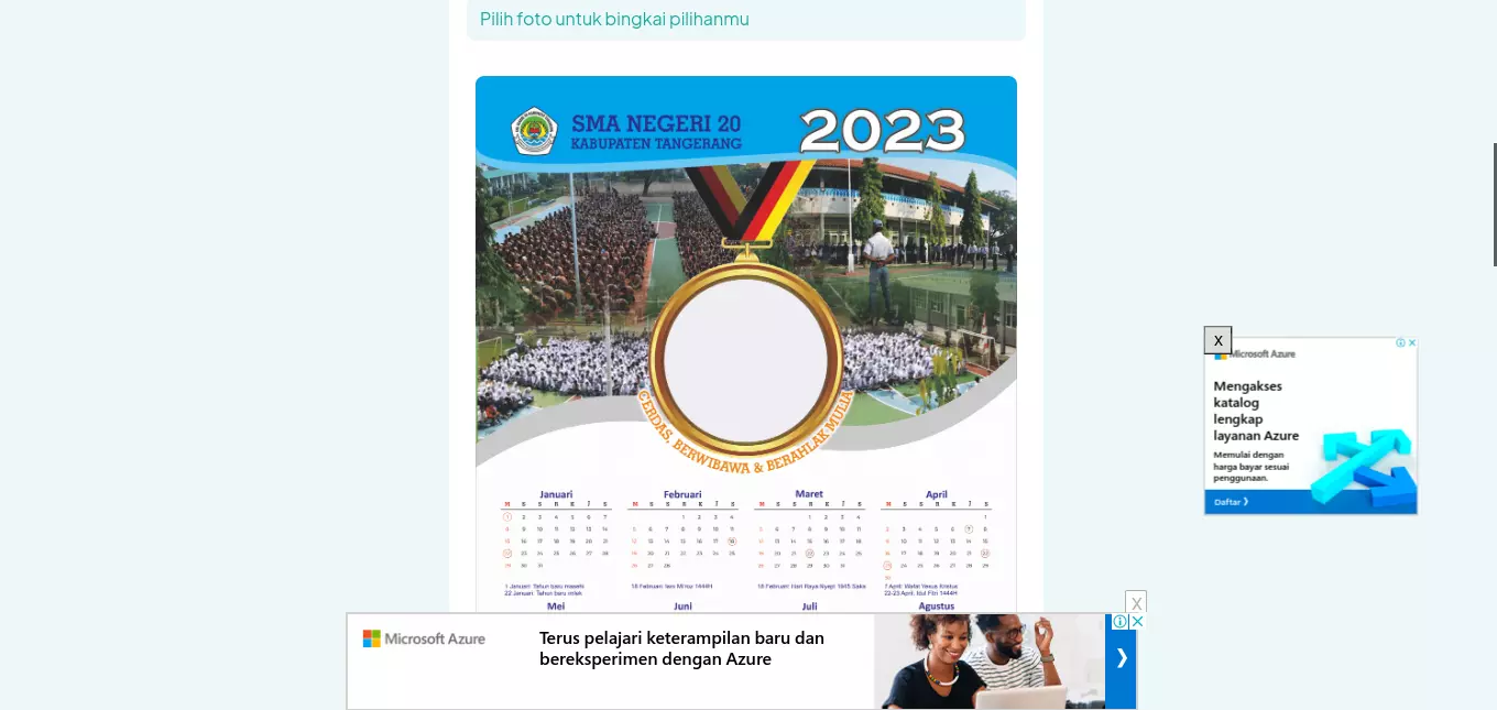 twibbon kalender 2023
