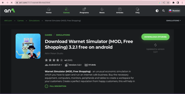 Warnet Simulator Mod Apk