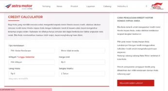 3 Cara Melakukan Simulasi Kredit Motor Honda Terbaik