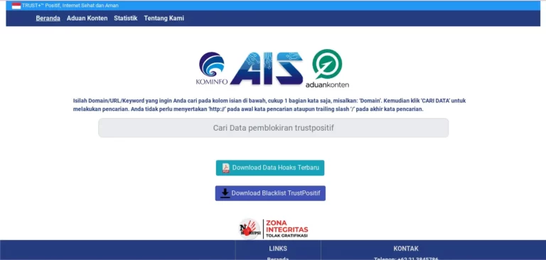 Cara Melaporkan Website/Situs Berkonten Negatif