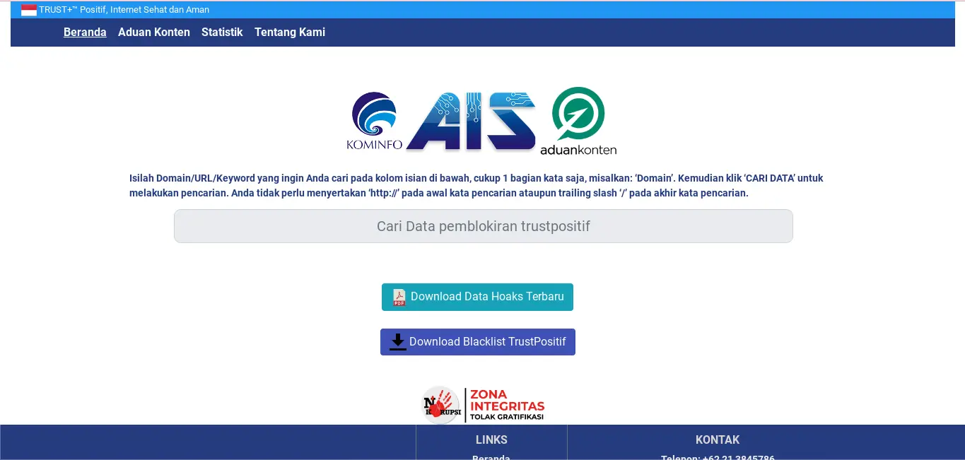 Cara Melaporkan Website/Situs Berkonten Negatif