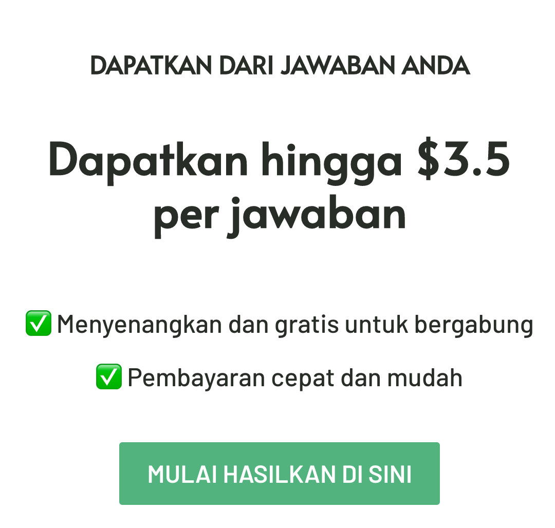 Ikuti Kuis Jawab Soal Dapat Uang dan Nikmati Penghasilan Tambahan 👇