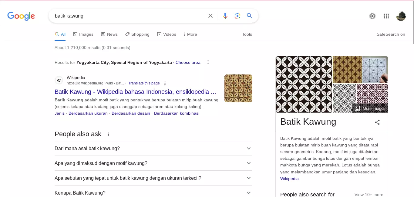 gambar batik mudah