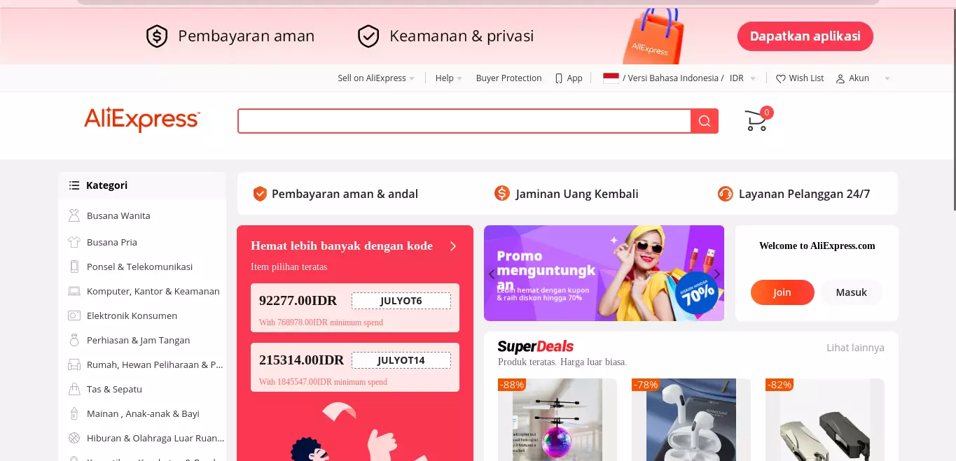Cara Belanja di AliExpress