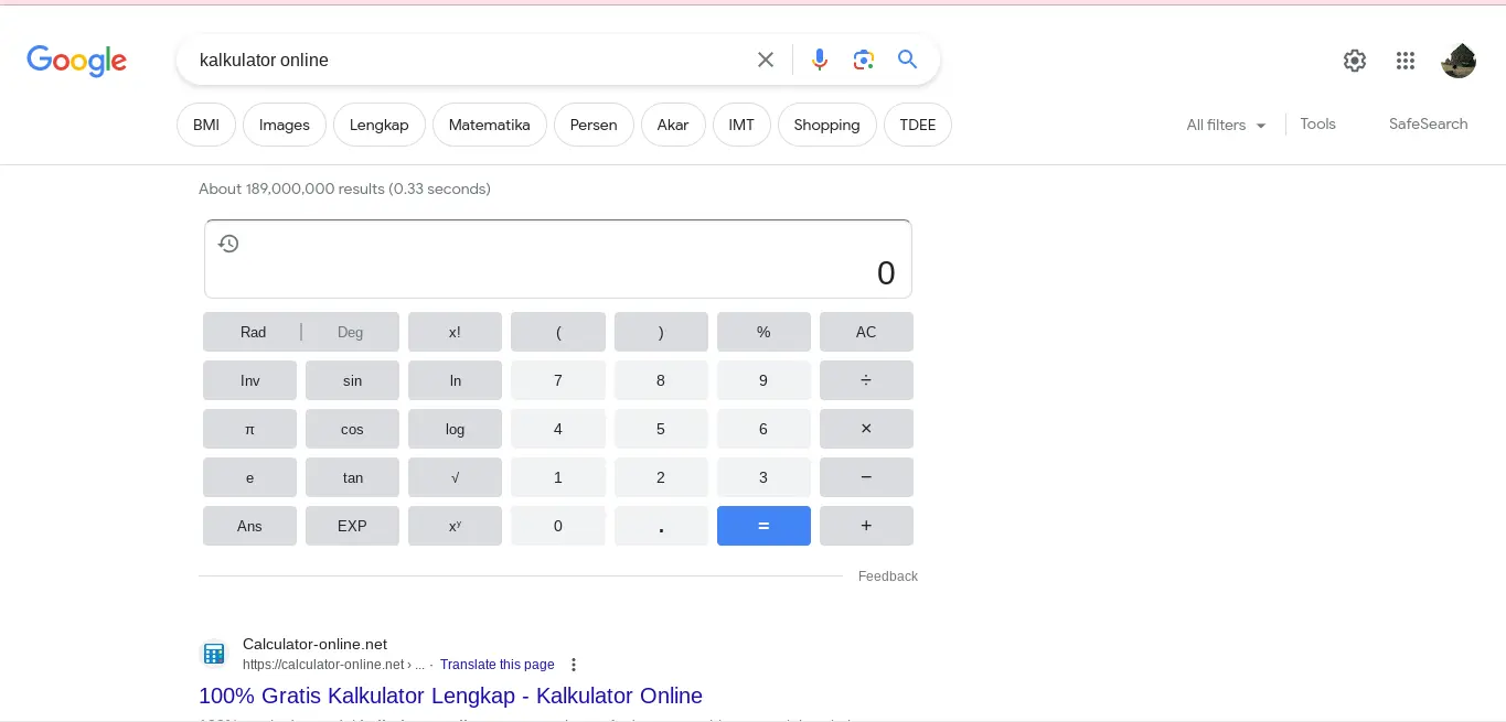 Pengertian Calculator Online