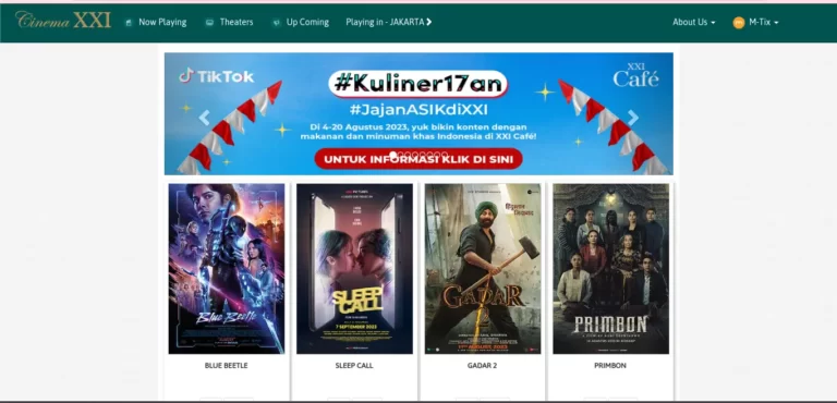 Harga Tiket Bioskop XXI Weekday dan Hari Jumat