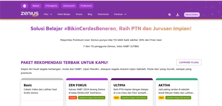 Situs Belajar Untuk Pelajar SD sampai SMA Terbaik