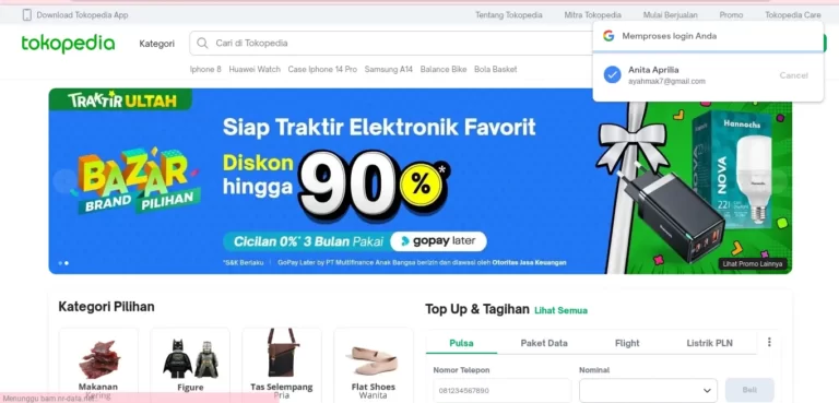 panduan berbelanja di tokopedia