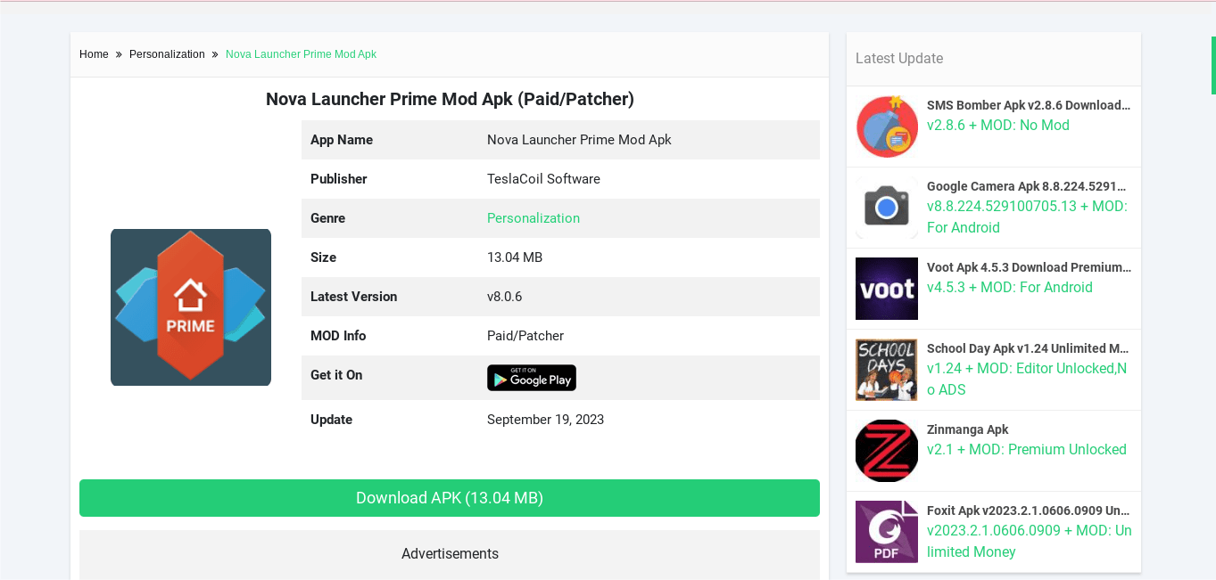 Nova Launcher Prime APK
