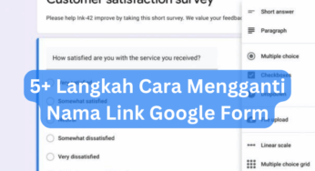 5+ Langkah Cara Mengganti Nama Link Google Form