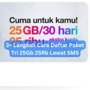 3+ Langkah Cara Daftar Paket Tri 25Gb 25Rb Lewat SMS 1 3+ Langkah Cara Daftar Paket Tri 25Gb 25Rb Lewat SMS
