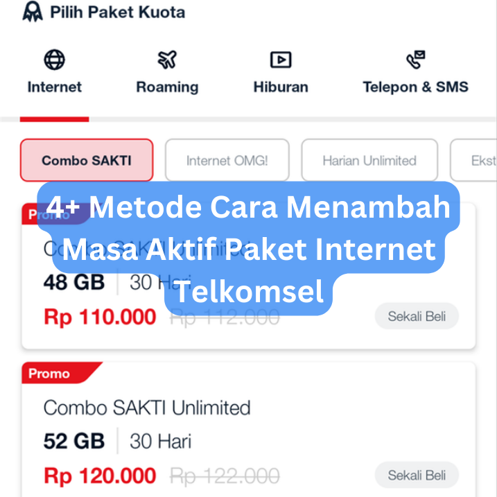 4+ Metode Cara Menambah Masa Aktif Paket Internet Telkomsel