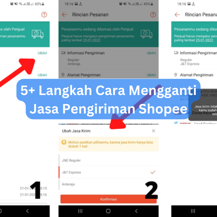 5+ Langkah Cara Mengganti Jasa Pengiriman Shopee