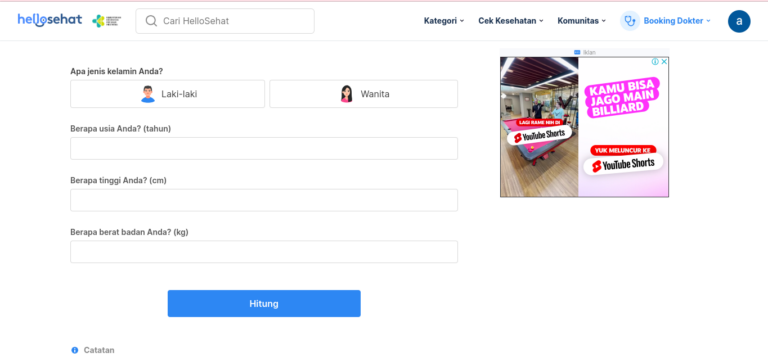 Cara Menghitung Indeks Massa Tubuh