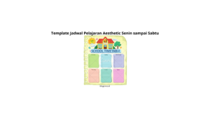 Template Jadwal Pelajaran Aestheti